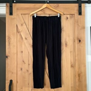 MELA PURDIE Pull On Pants Black Size Small Crinkle Texture Elastic Waist